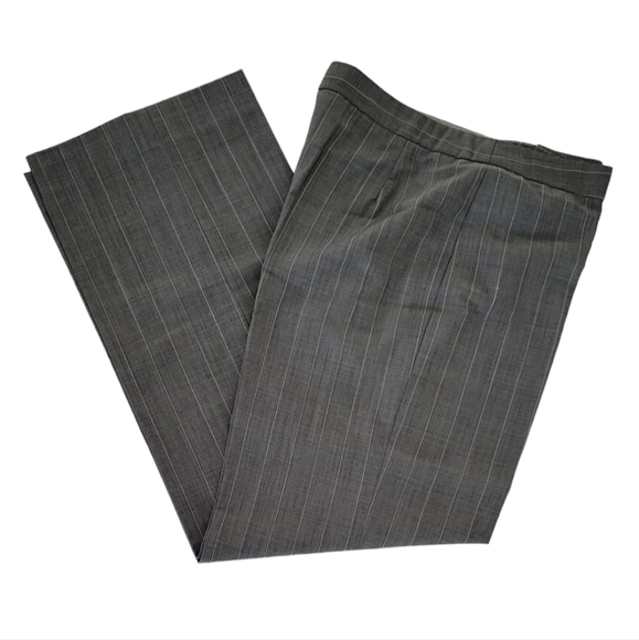 Armani Collezioni Gray Pinstripe Trousers - Picture 2 of 11